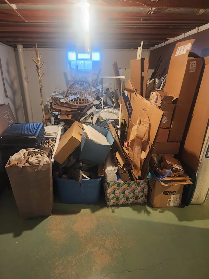 Roll-off dumpster container at job site for 20 Yard Dumpster Rental in Riverdale Park